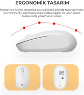 Lecoo Kablosuz Klavye Mouse Seti Beyaz